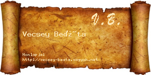 Vecsey Beáta névjegykártya